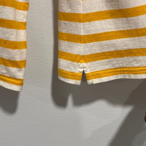 J. Crew Yellow and Cream Striped Long Sleeve Top small - Picture 7 of 9